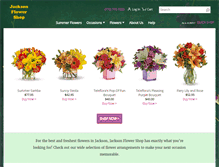 Tablet Screenshot of jacksonflowershop.biz